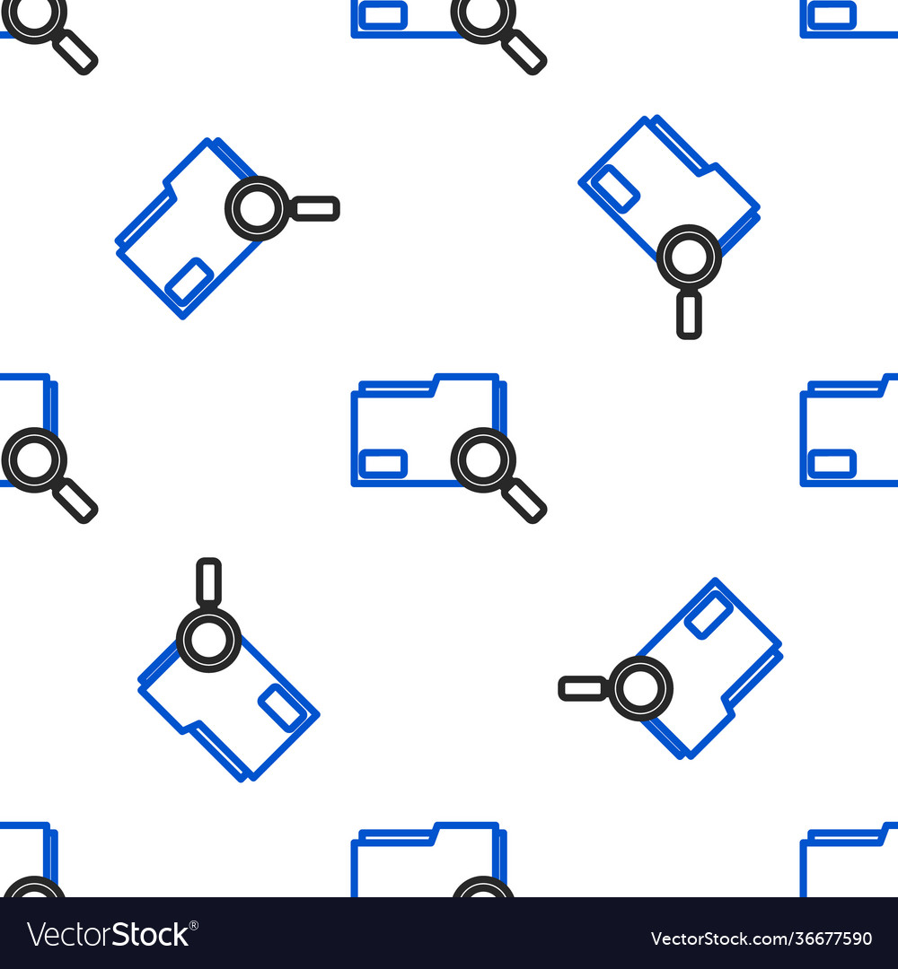 Line search concept with folder icon isolated