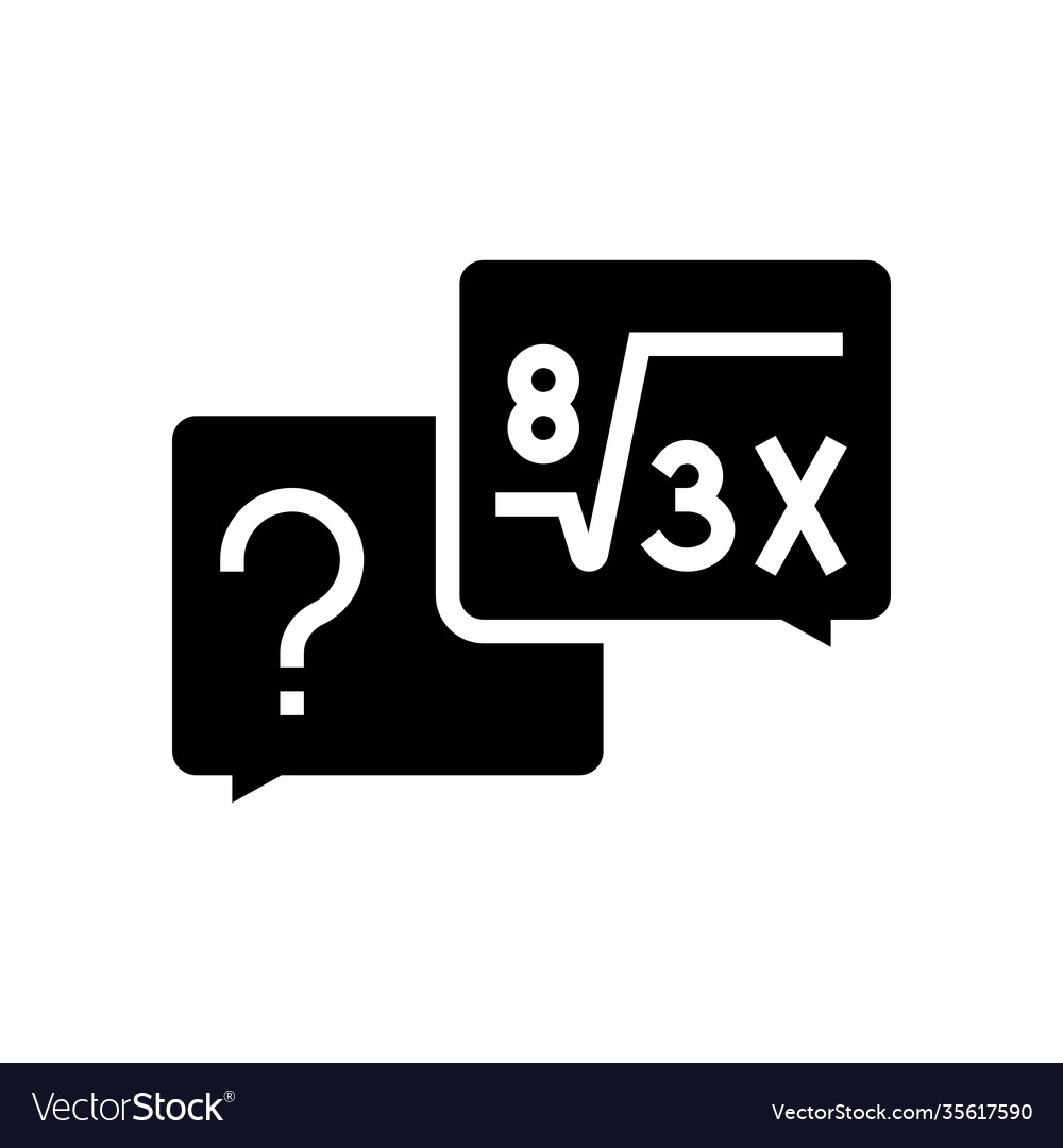 Math solving geek glyph icon