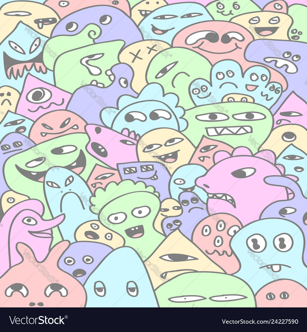 Monster Pattern Background