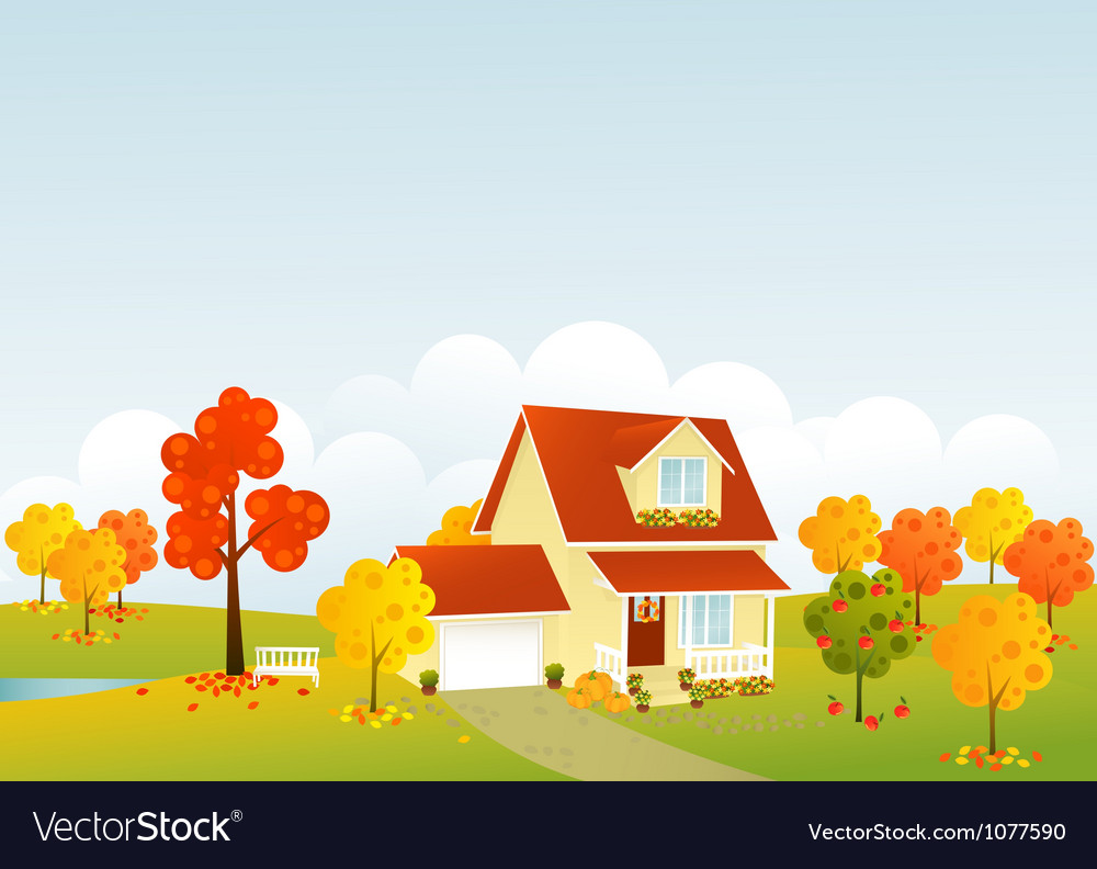 Nice house Royalty Free Vector Image VectorStock
