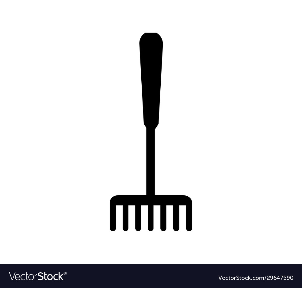 Rake icon in on white background