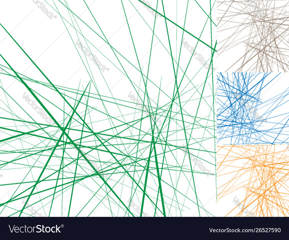 Random artistic lines in 4 color combo Vector Image Random artistic lines in 4 color combo
