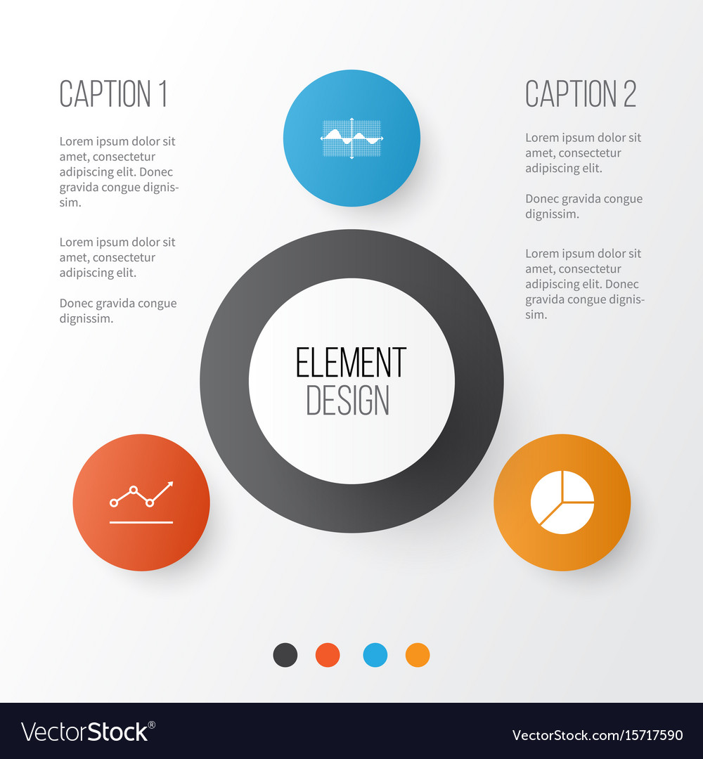 Set of graphs diagrams and statistics icons