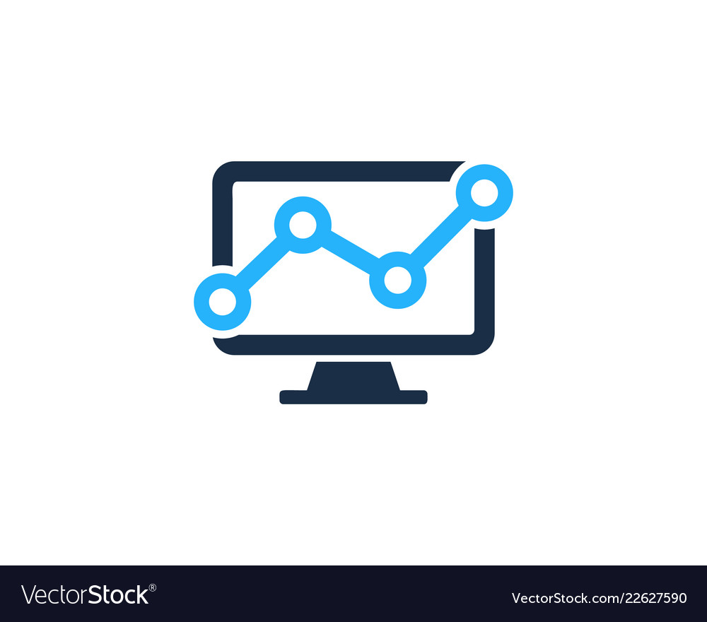 Stats Computer Icon - Data Visualization
