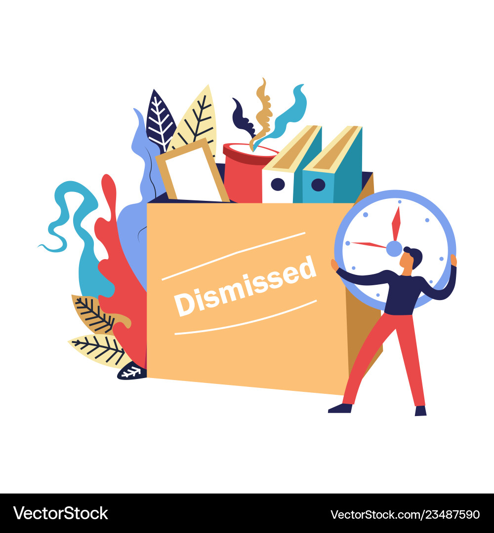 Termination employment dismissed person Royalty Free Vector