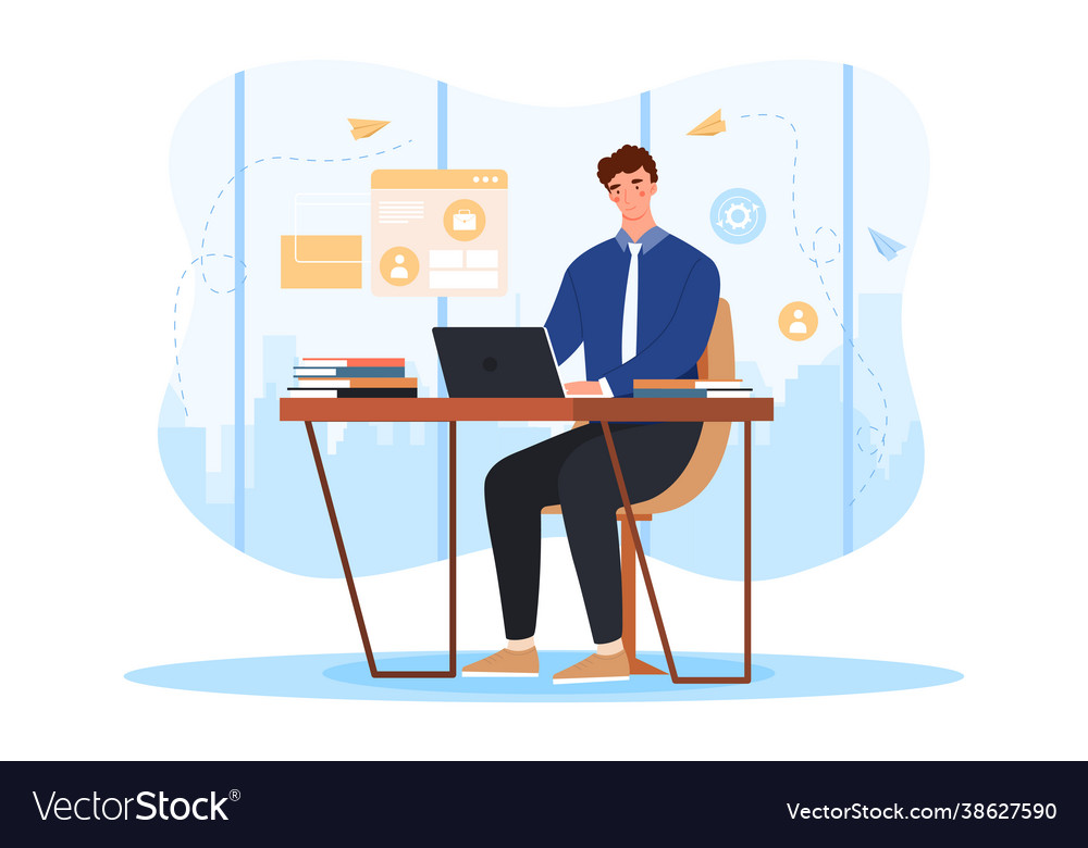 Working in office concept