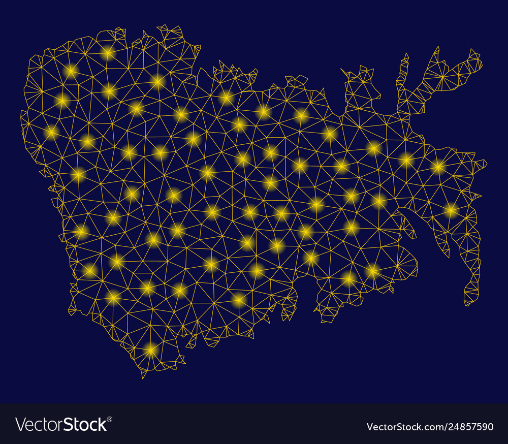 Gelbes Netz 2d nuku hiva Inselkarte mit Flare