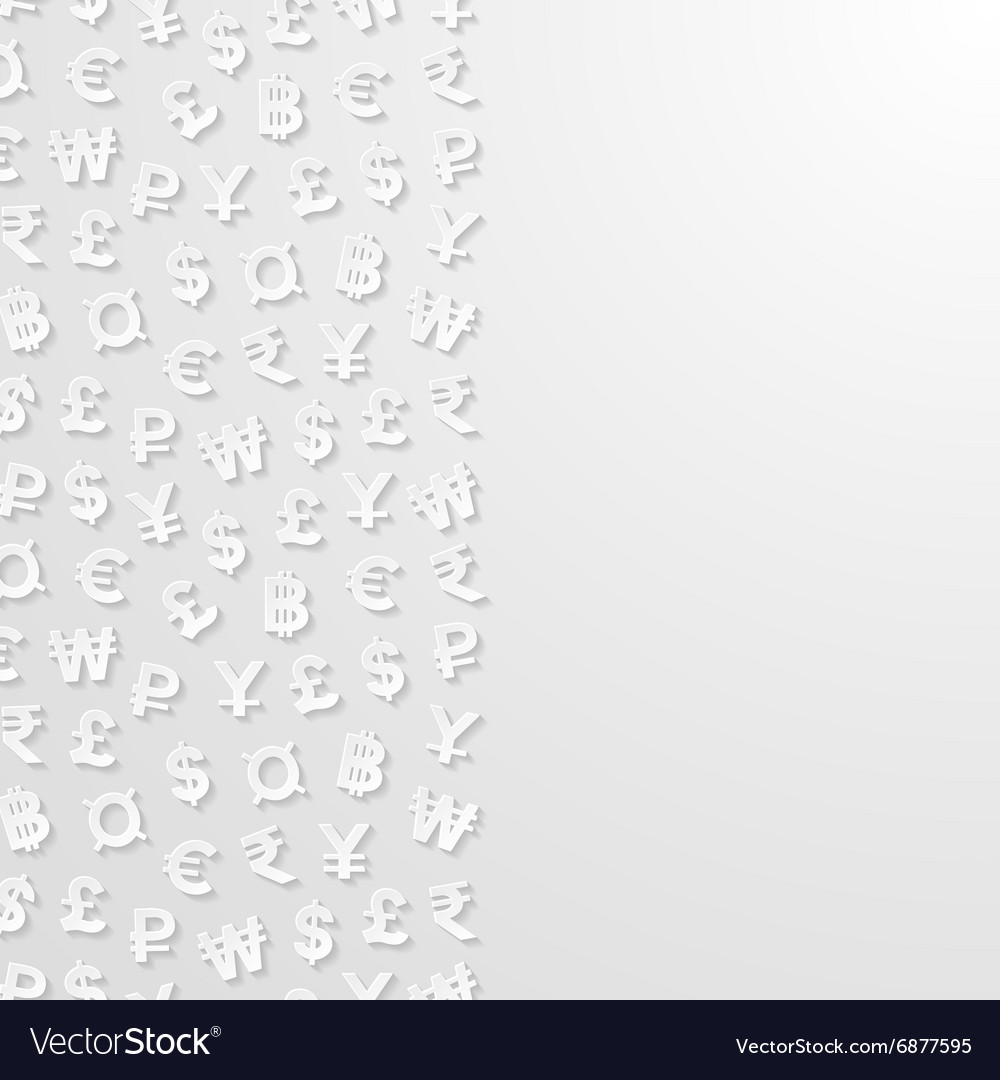 Abstract background with currency symbols