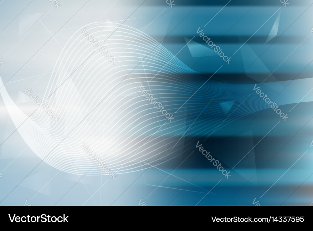 Abstract blue geometric background design Vector Image