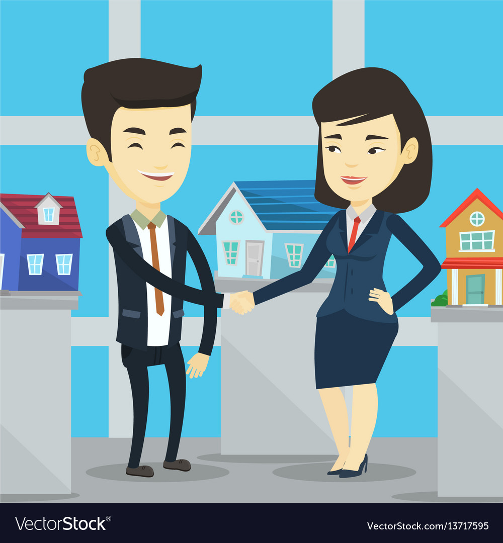 Agreement between real estate agent and buyer Vector Image