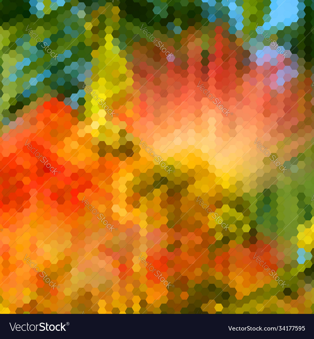 Background with colorful hex grid vector image Background with colorful hex grid