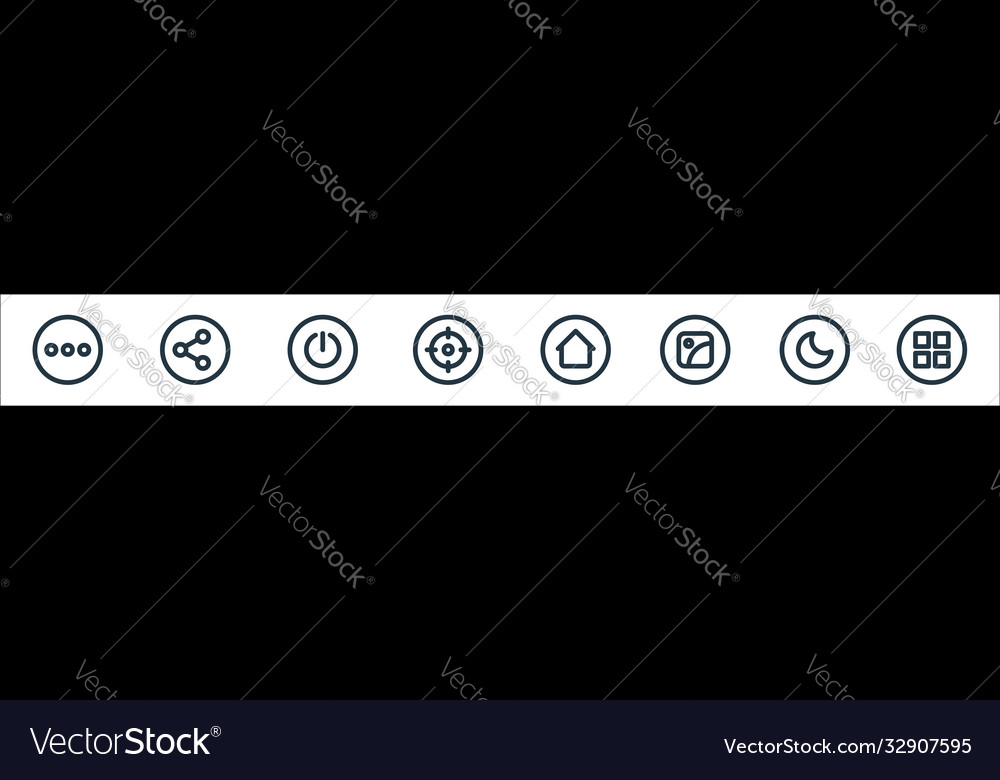 Basic ui line icons linear set quality vector image Basic ui line icons linear set quality