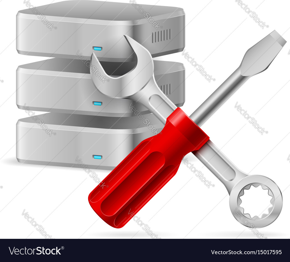 Configuring database icon on white background