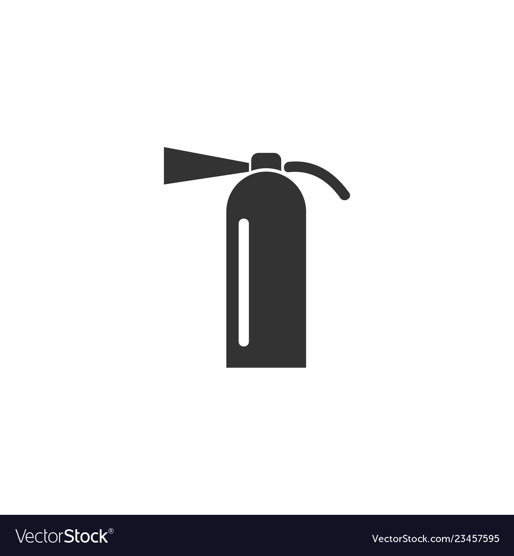 Fire extinguisher icon flat