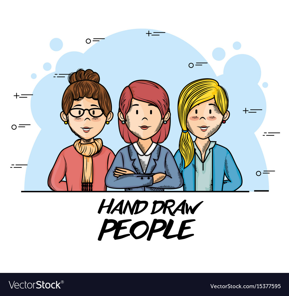 Hand drawn people design
