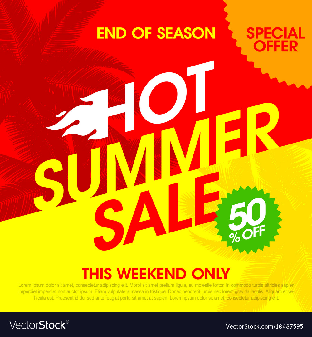hot summer sale banner design template royalty free vector summer sale banner