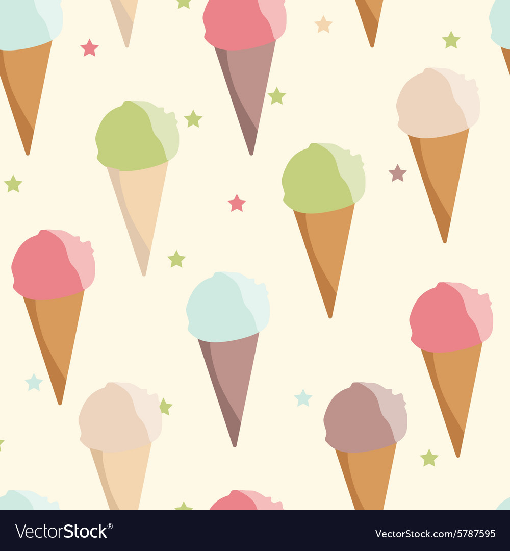 Ice Cream Pattern - Colorful Cones