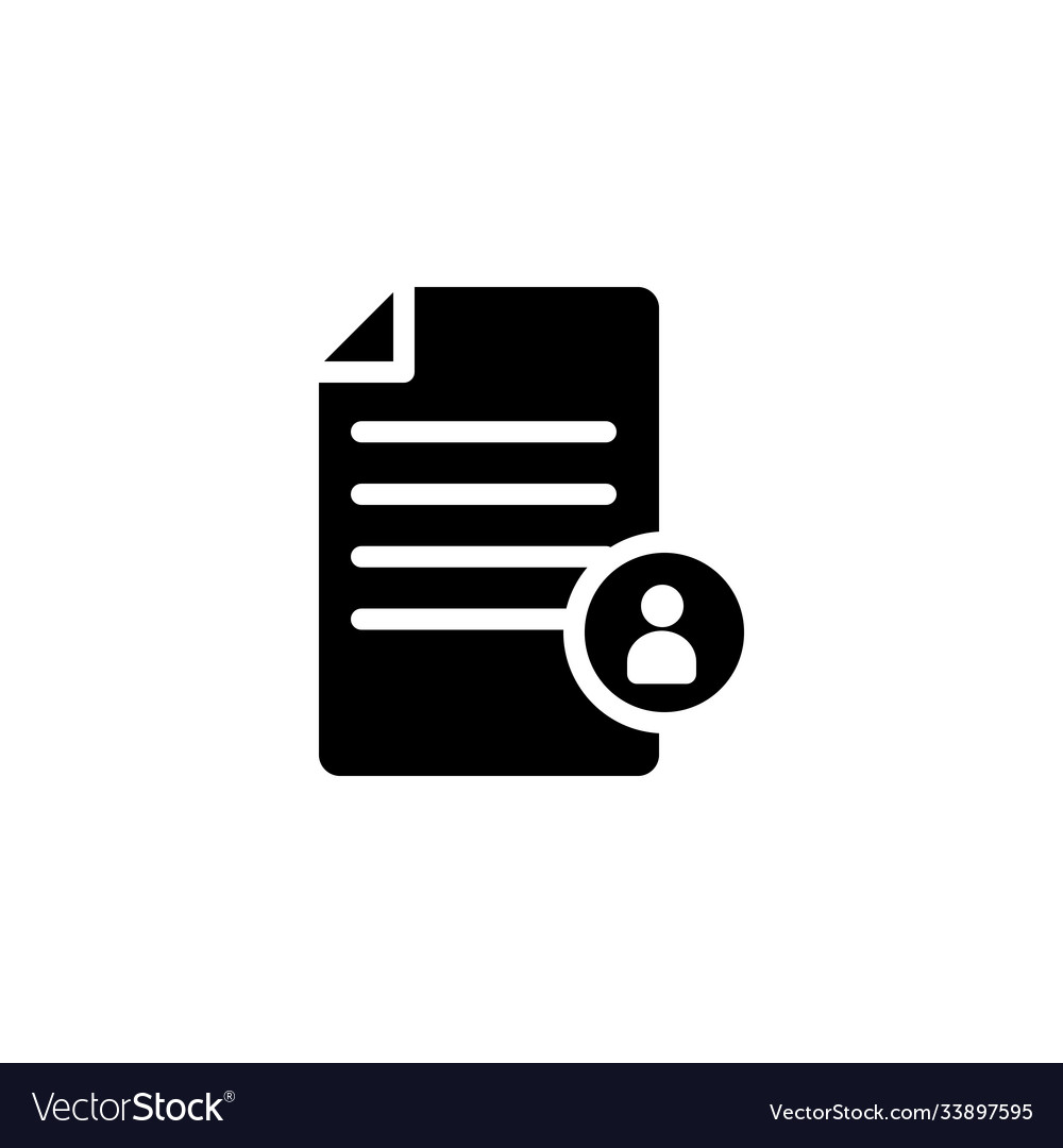 Personal file data document icon vector image Personal file data document icon