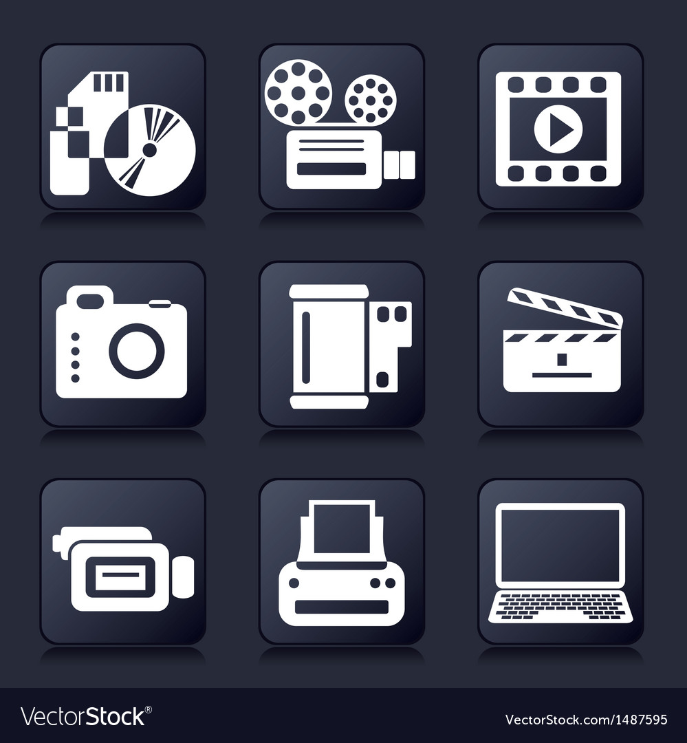 Photo and Video Icon Set