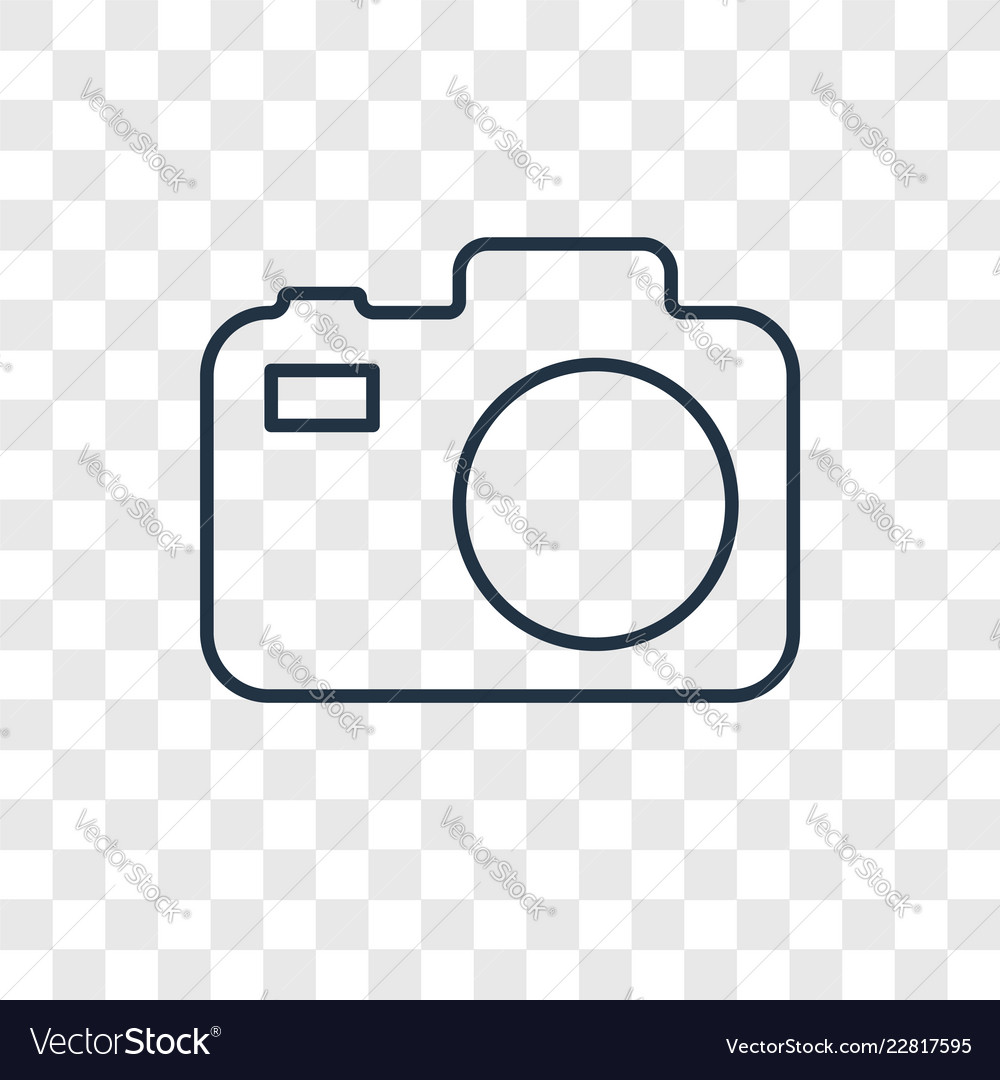 Photo camera concept linear icon isolated