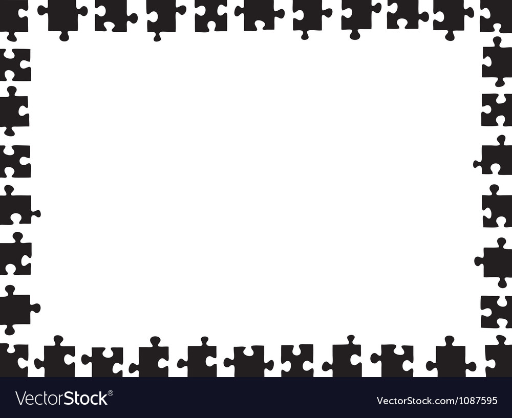 Puzzle frame Royalty Free Vector Image VectorStock