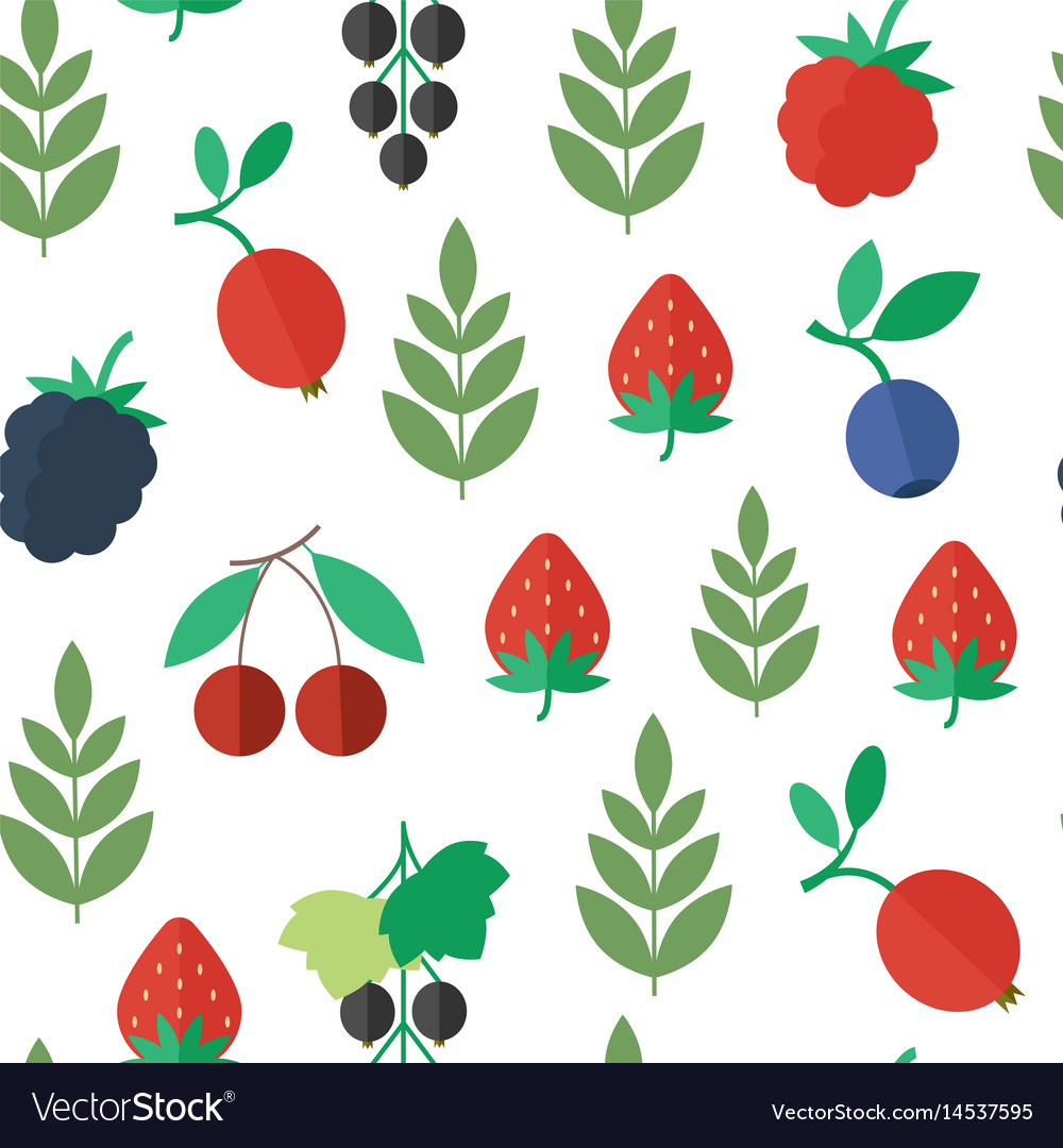 Seamless pattern with berries background