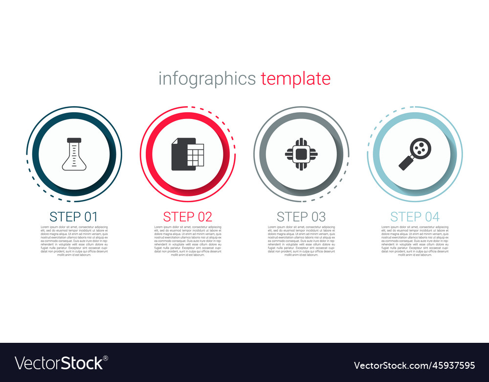 Set test tube calculator processor cpu vector image Set test tube calculator processor cpu