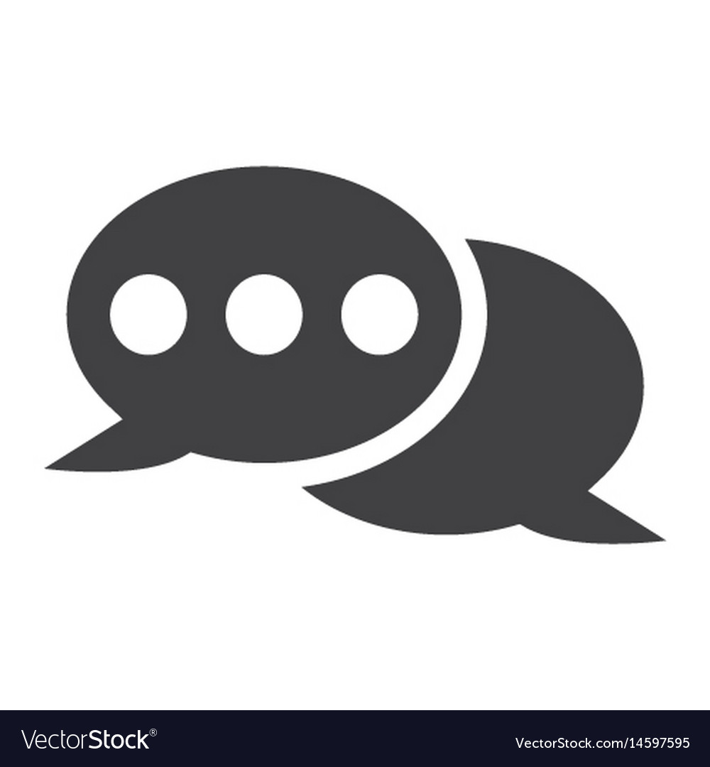 Speech bubble solid icon chat and website