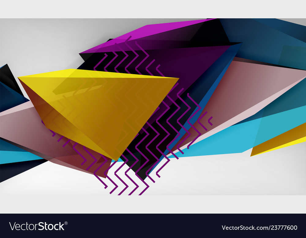 3d geometric triangular shapes abstract background