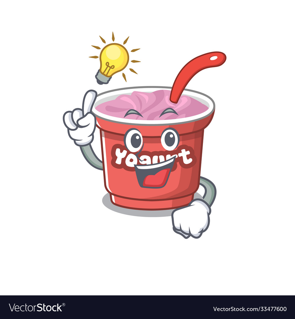 A clever yogurt cartoon character style have