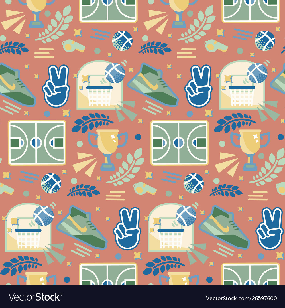 Basketball pattern seamless design graphic