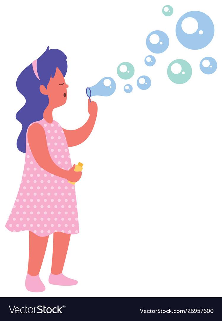 Blowing Bubbles On White Royalty Free Vector Image