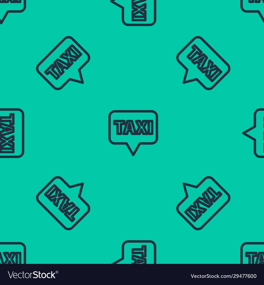 Blaue Linie Kartenzeiger mit Taxi Ikone isoliert vector image Blaue Linie Kartenzeiger mit Taxi Ikone isoliert