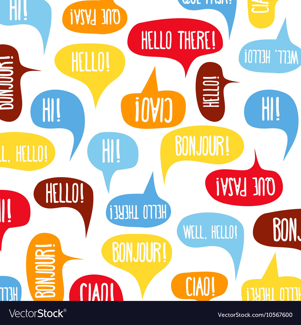 Colorful Speech Bubbles with Greetings