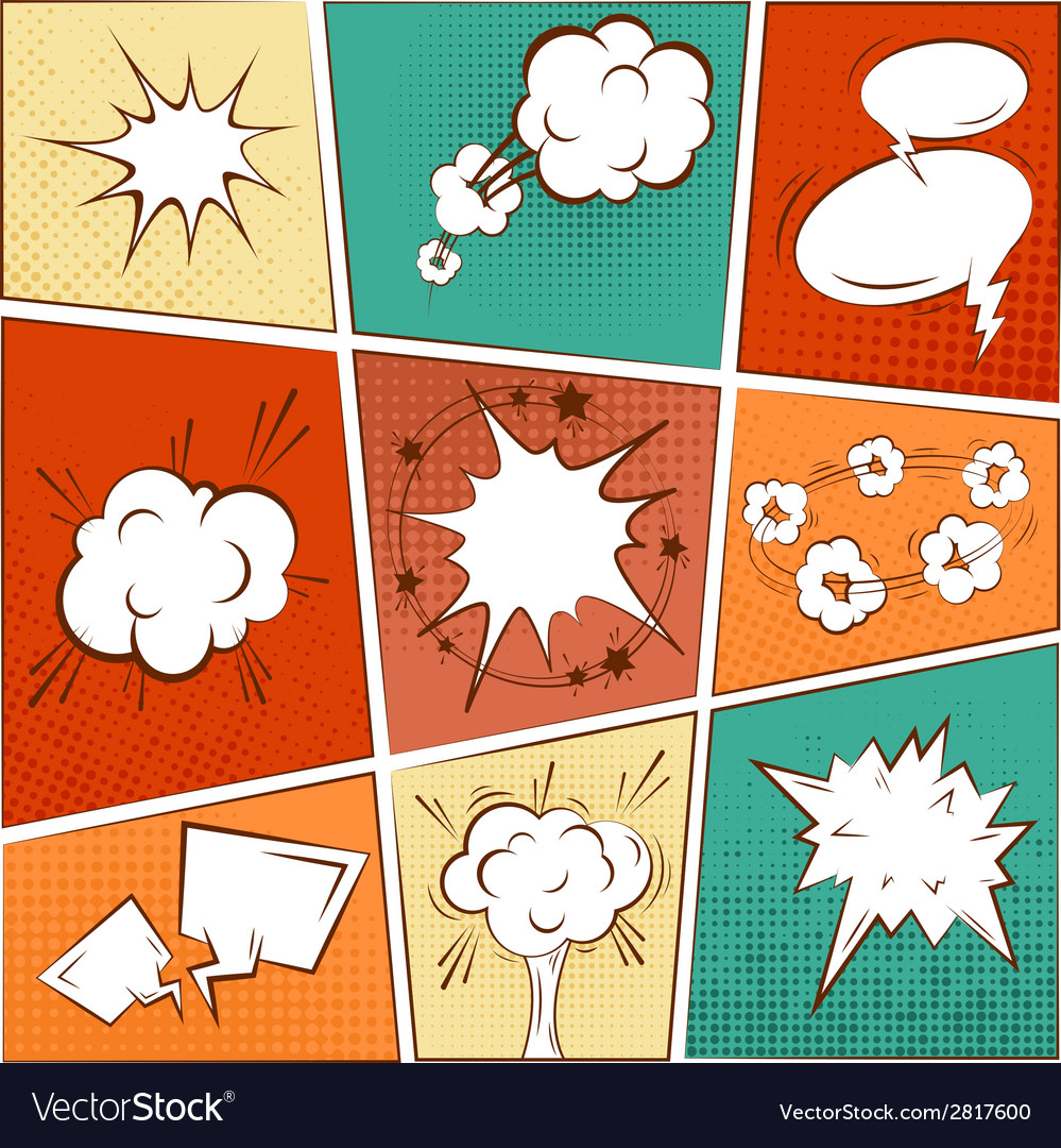Comic text bubble blank