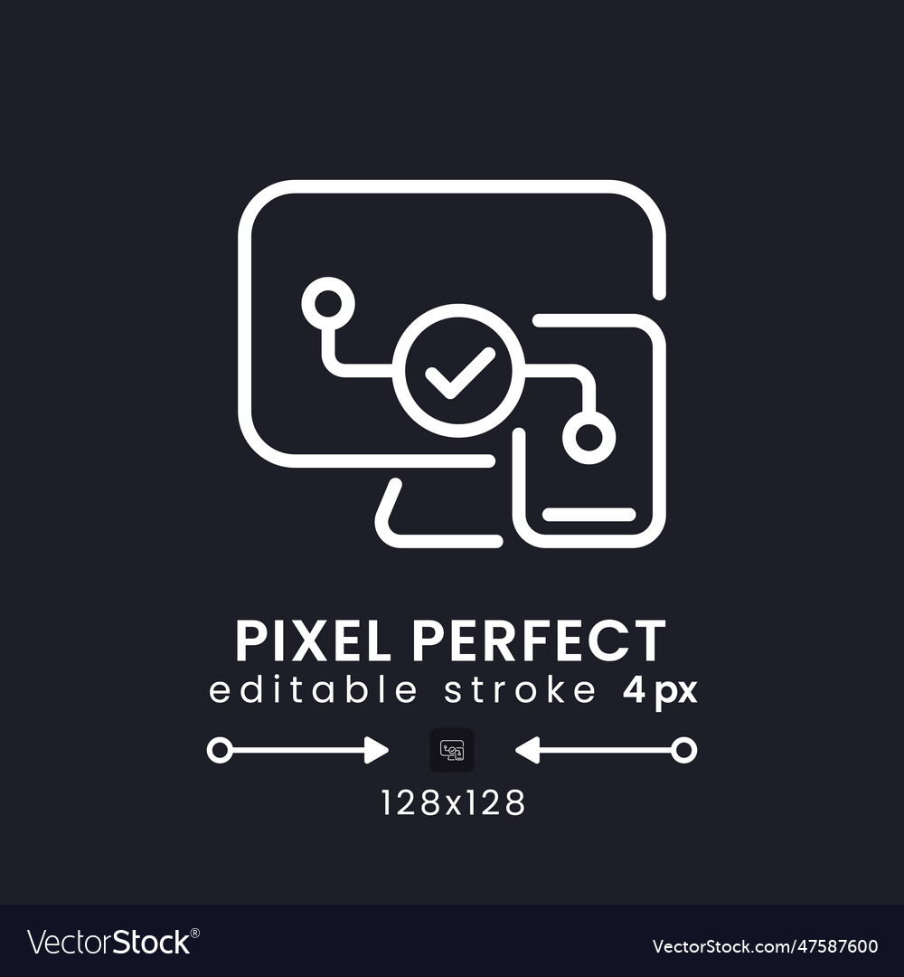 Cross-platform compatibility white linear desktop vector image Cross-platform compatibility white linear desktop