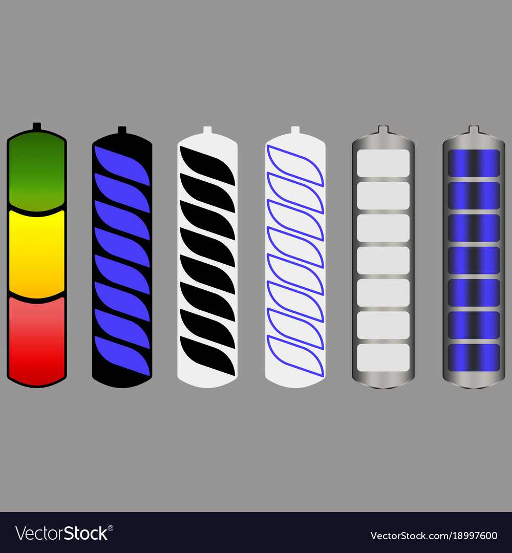 Different variations of the battery charge image