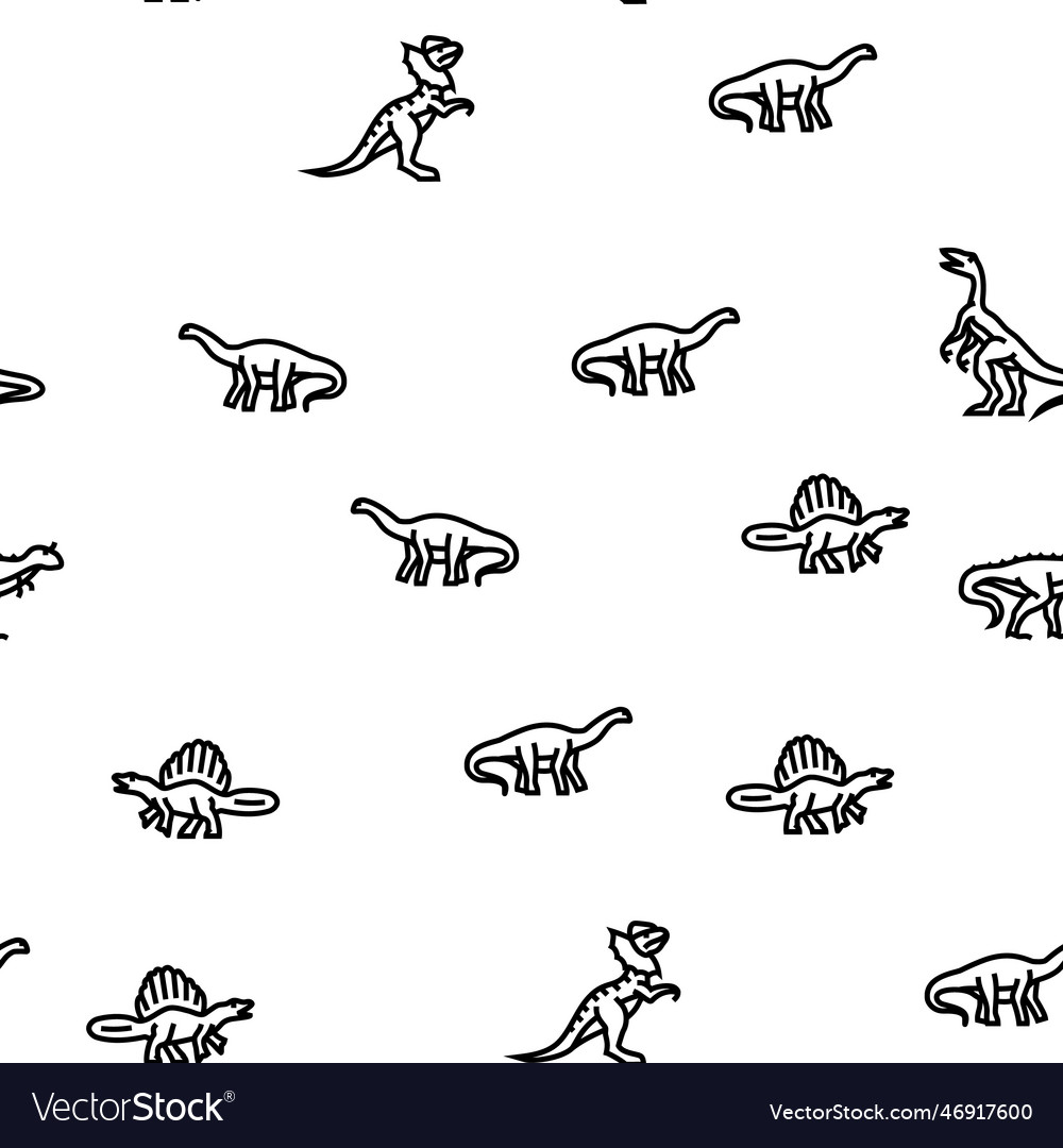 Dinosaur dino animal cute seamless pattern Vector Image