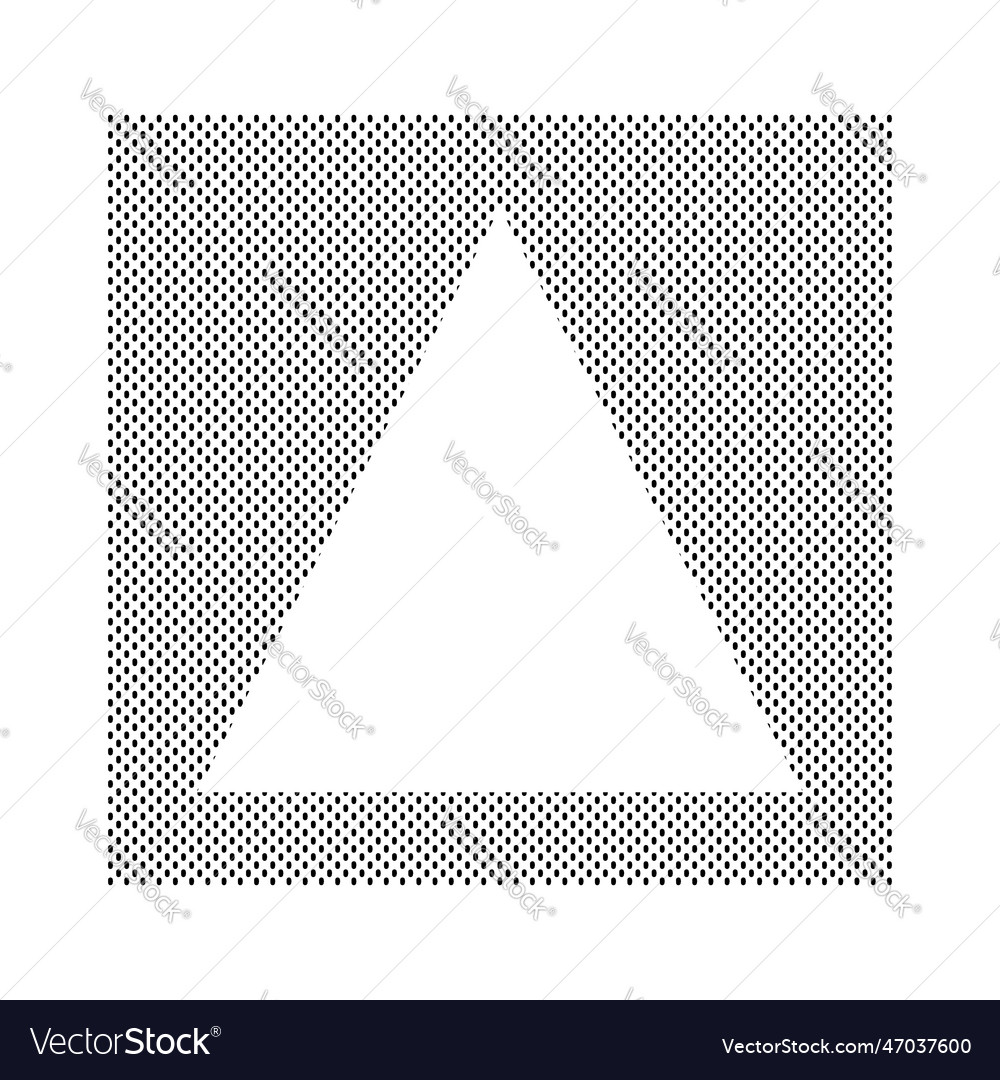 Doted rectangle triangle frame border vector image Doted rectangle triangle frame border
