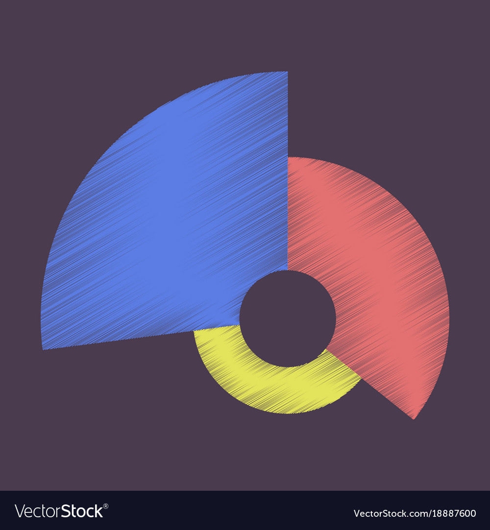 Flat shading style icon pie chart