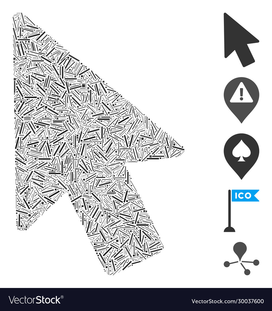 Line collage mouse pointer