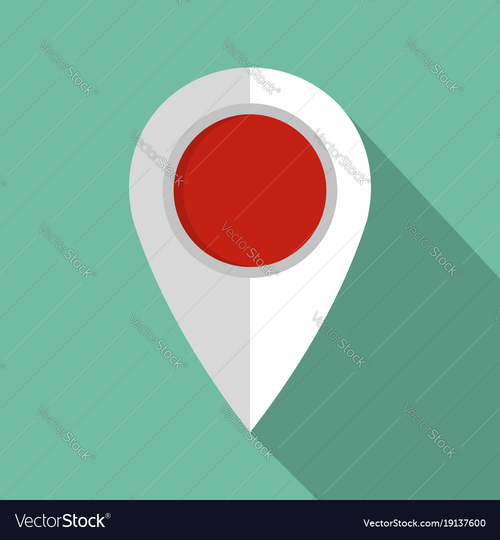 Map pin icon flat style Royalty Free Vector Image