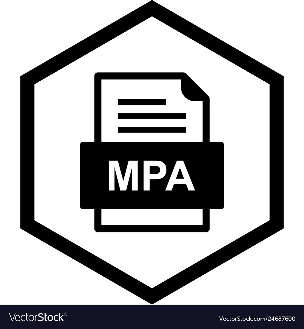 Mpa file document icon Royalty Free Vector Image