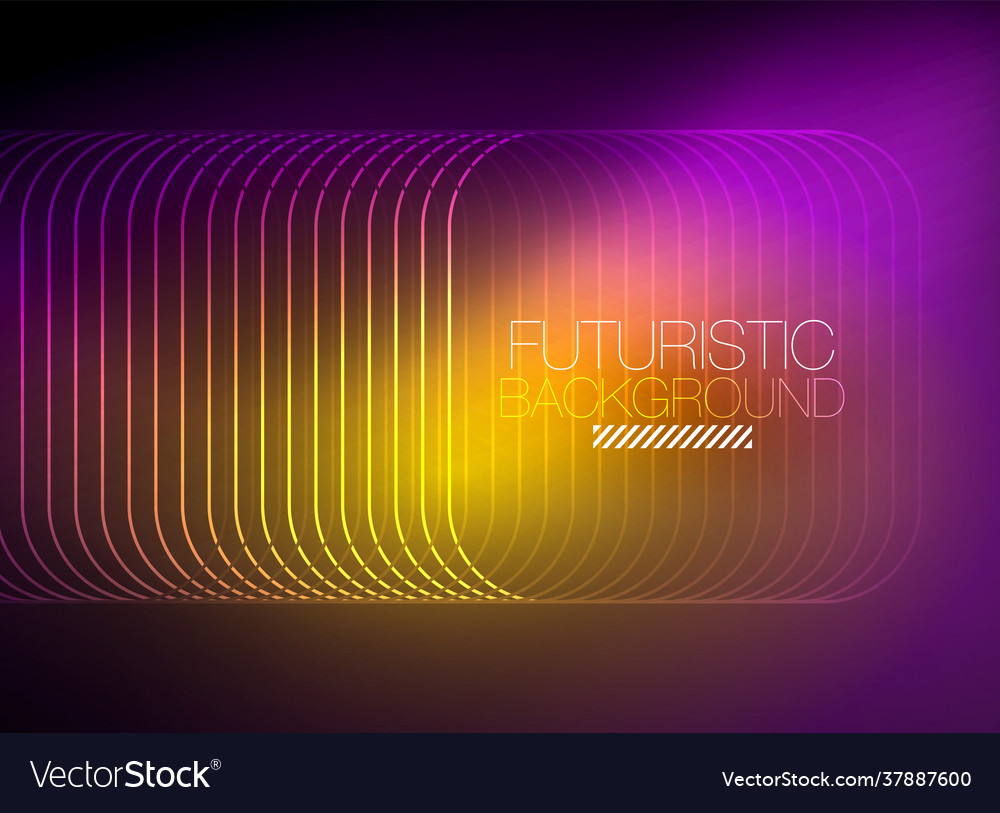 Neon color square shape lines abstract background vector image Neon color square shape lines abstract background