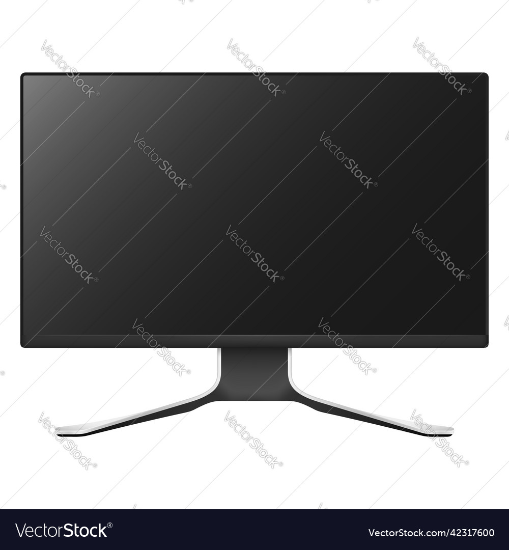 Realistic computer monitor screen