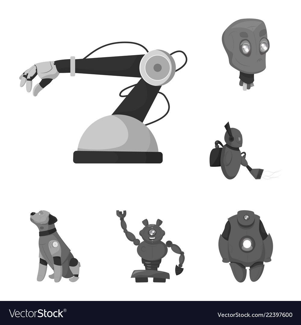 Robot and factory icon set