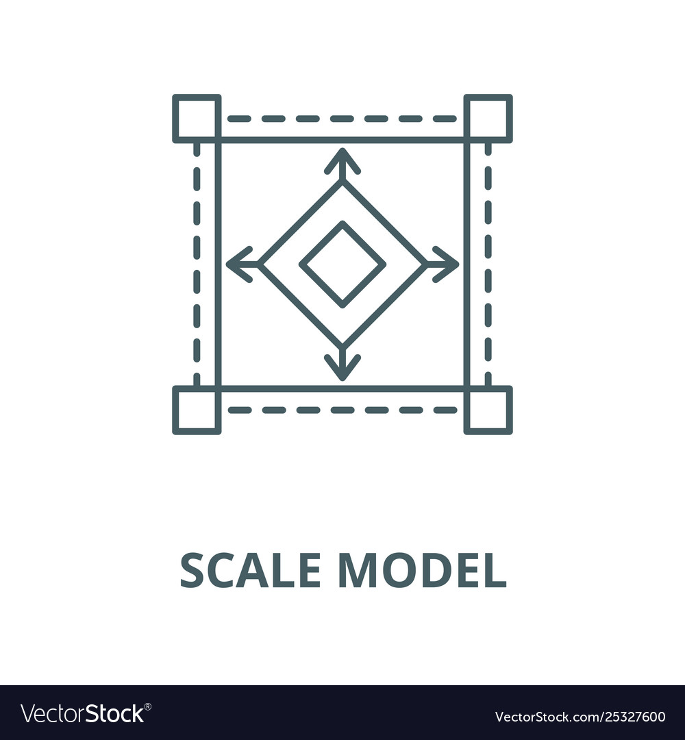 Scale model line icon linear concept vector image Scale model line icon linear concept