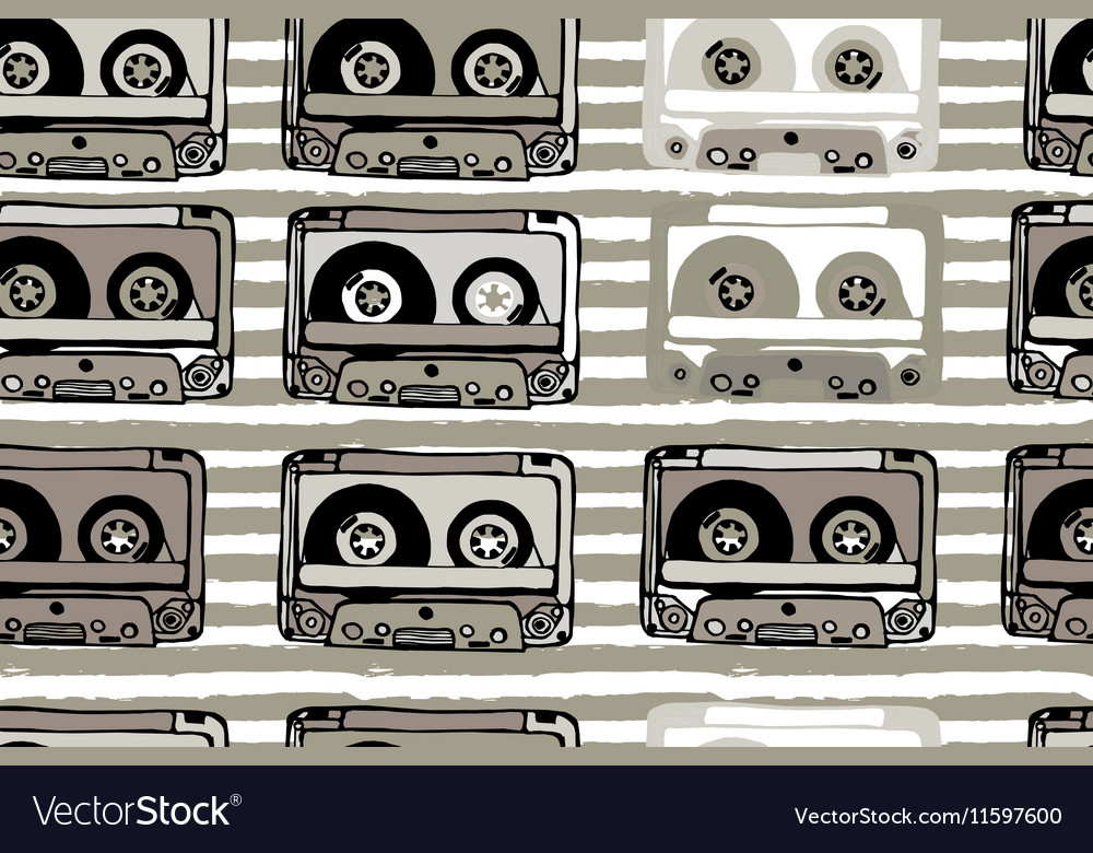 Seamless pattern with cassettes