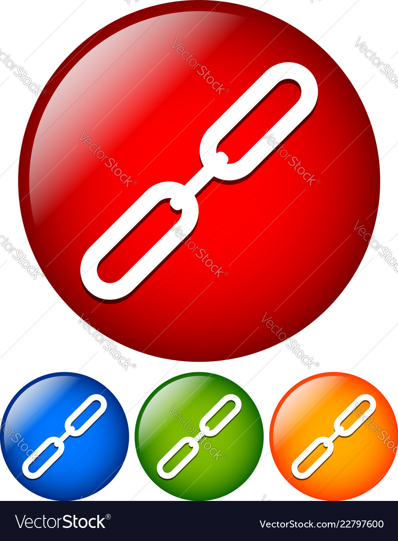 Simple link chain icons vector image Simple link chain icons