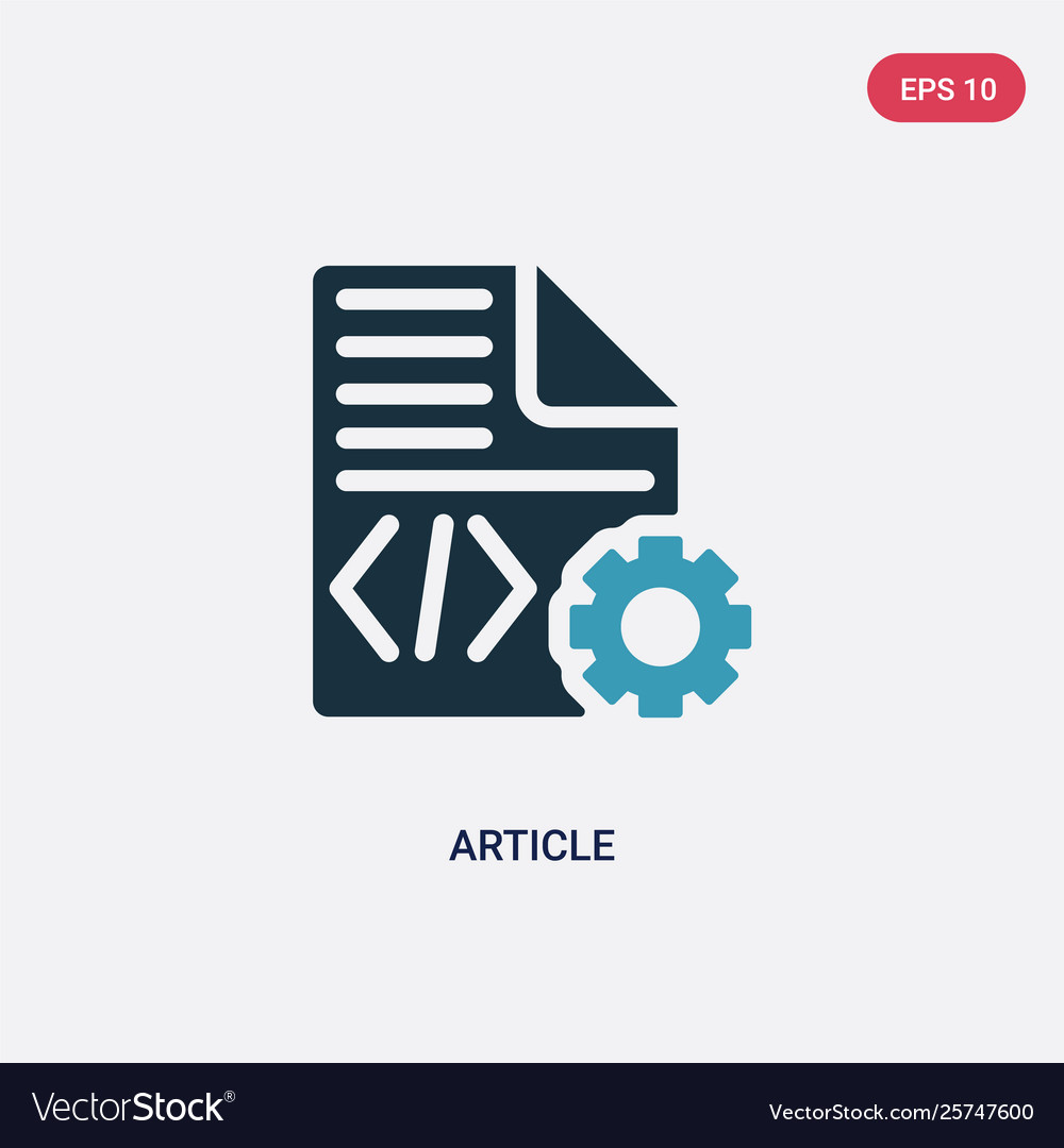 Two color article icon from programming concept vector image Two color article icon from programming concept